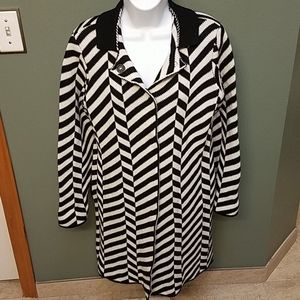 Gio & Gio (Italian) Long black and white cardigan